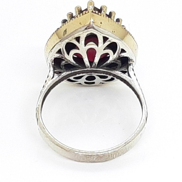 New Genuine 3.55ctw Dark Blue Sapphire & Rubys Size: 7! - Picture 2 of 5